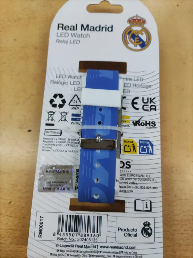 Reloj LED Real Madrid  azul