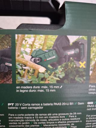 Tijeras Cortarramas Parkside 20V Recargable