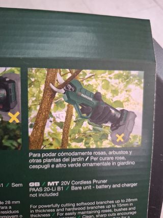 Tijeras Cortarramas Parkside 20V Recargable