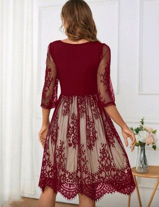 Vestido Negro Encaje Talla XL Emery Rose