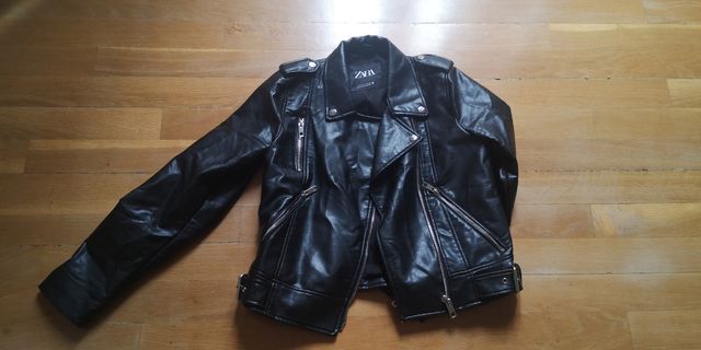 Chaqueta Zara Poliester Negra