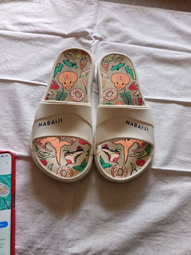 Ciabatte piscina bambina Nabaiji numero 33/34