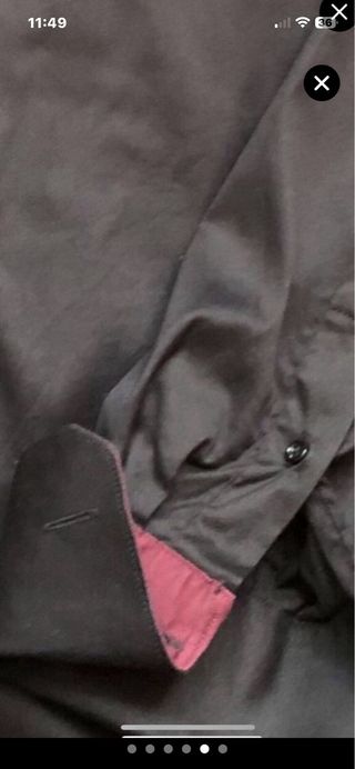 Camisa Negra Vestir Talla S y gemelos