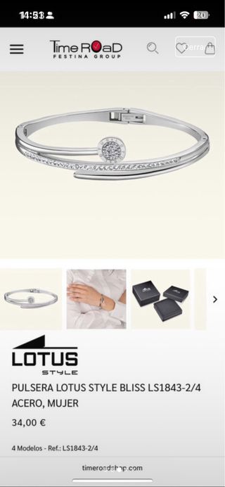Pulsera Lotus Style Plata y Blanco