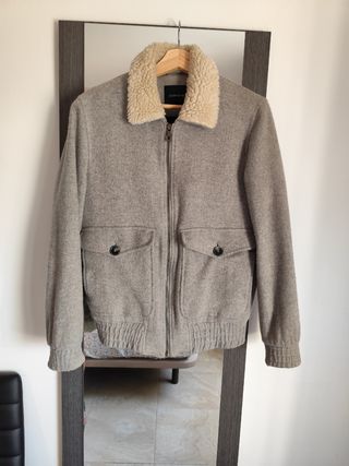 Cazadora bomber hombre de lana 