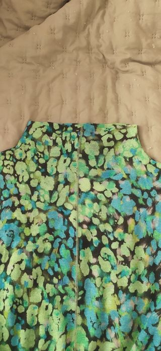Jersey lana Print Leo mix verde