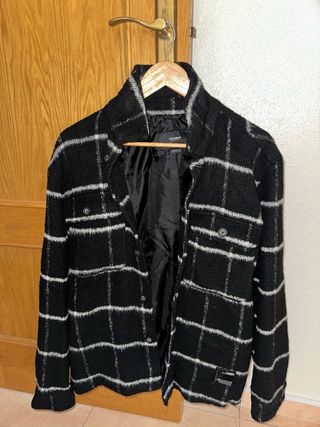 Chaqueta Pull&Bear cuadros blanco y negro