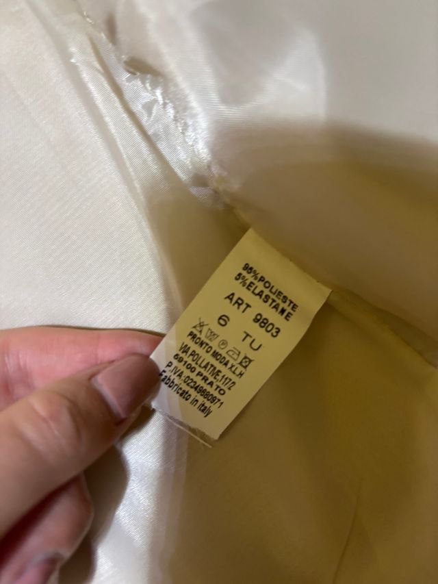 Blazer donna beige con cartellino 