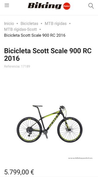 Bicicleta Scott Scale 900 RC
