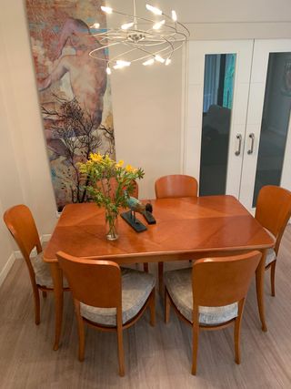 Mesa y 6 Sillas Comedor Madera