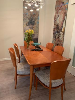Mesa y 6 Sillas Comedor Madera