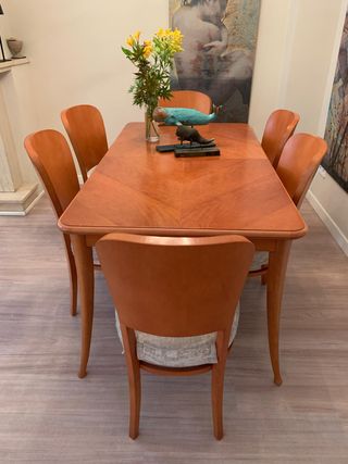 Mesa y 6 Sillas Comedor Madera
