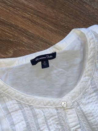 Camiseta Massimo Dutti Blanca Talla S