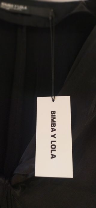 Bimba y Lola Vestido largo satén negro