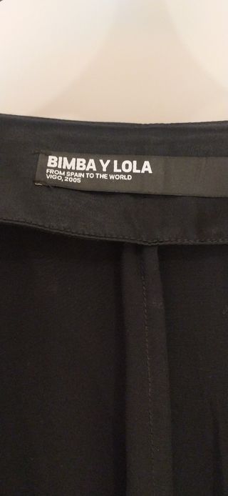 Bimba y Lola Vestido largo satén negro