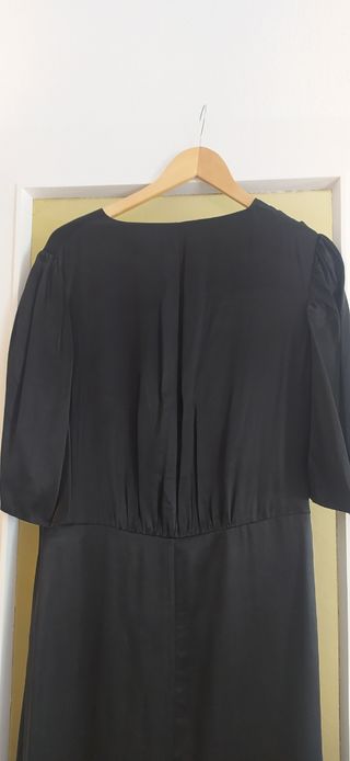 Bimba y Lola Vestido largo satén negro