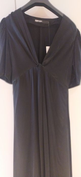 Bimba y Lola Vestido largo satén negro