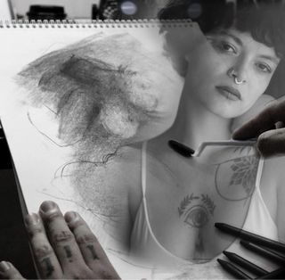 clases de dibujo modelo en vivo