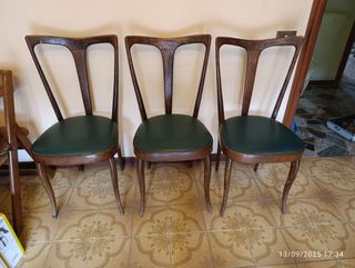 lotto di 3 sedie vintage arte povera