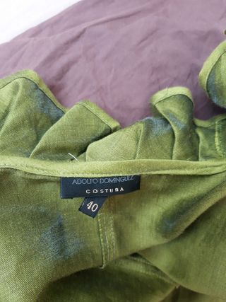 Conjunto Adolfo Dominguez Verde de lino 
