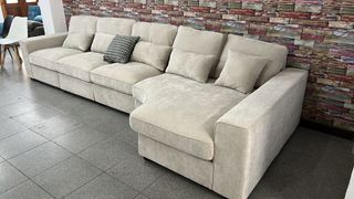 Sofá Rinconera Beige Tela- Nuevo