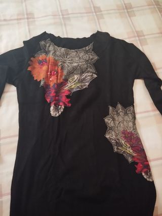 Jersey Desigual Talla M Flores Lentejuelas
