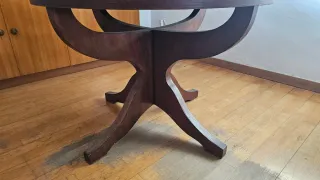 Mesa de madera redonda extensible 