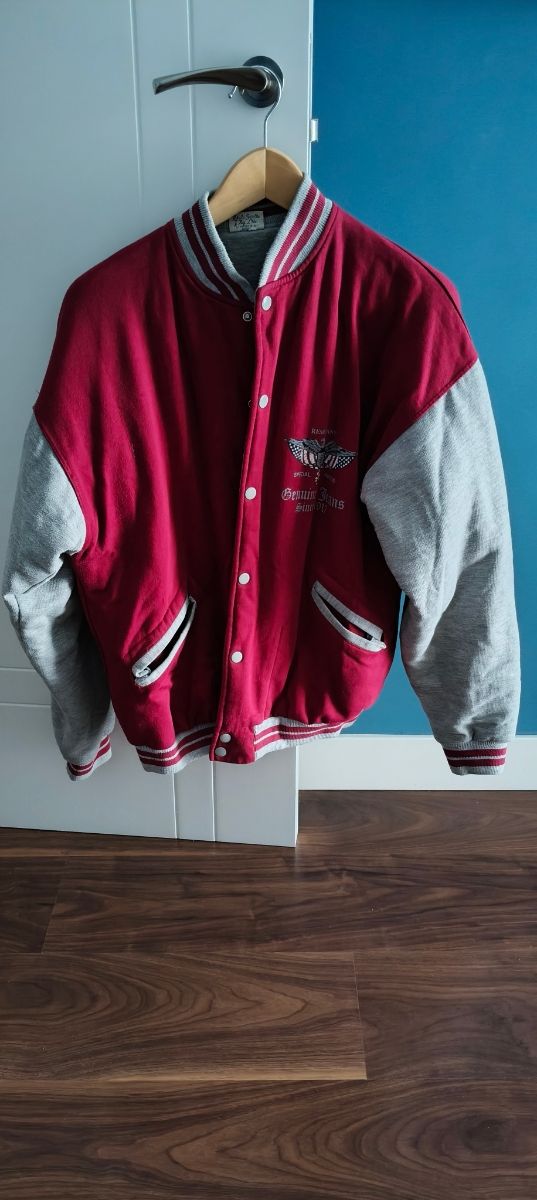 Chaqueta Juvenil Invierno Roja y Gris