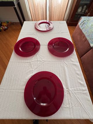 Sottopiatti eleganti in vetro alta qualità