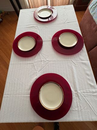 Sottopiatti eleganti in vetro alta qualità