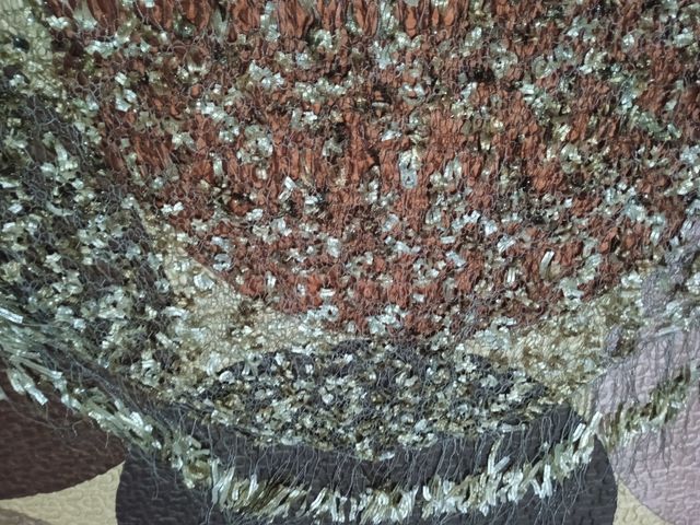 Mantón de Manila Ceremonia Marrón Dorado