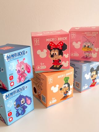 Set 6 Micro Brick Costruzioni Disney Stitch Mickey