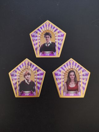Cromos Rana de Chocolate Harry, Ron y Hermione