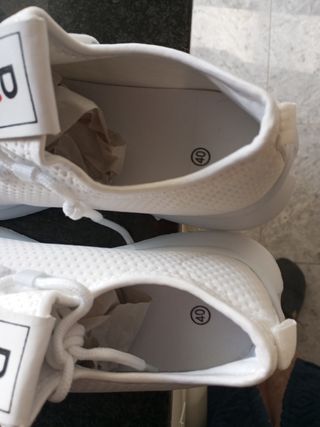Zapatillas deportivas blancas mujer talla 40