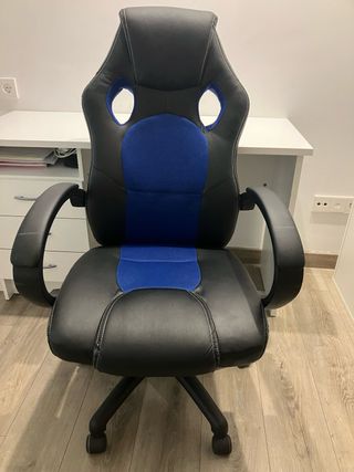 Silla gaming/escritorio negra y azul