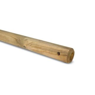 Palo torneado para vallas con 1 agujero