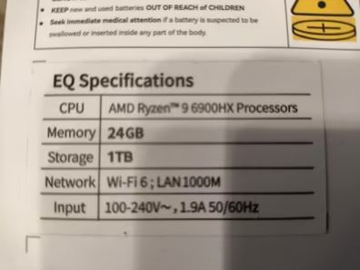 Beelink EQR6 AMD Ryzen9 6900HX