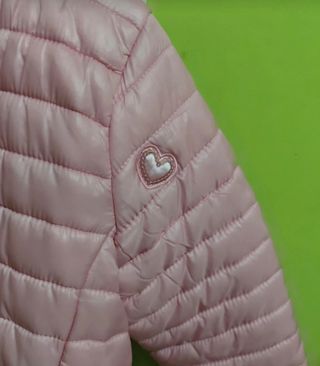 Piumino bambina rosa con cappuccio