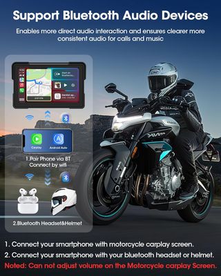 Pantalla 7 Carplay Moto Android Auto 4K