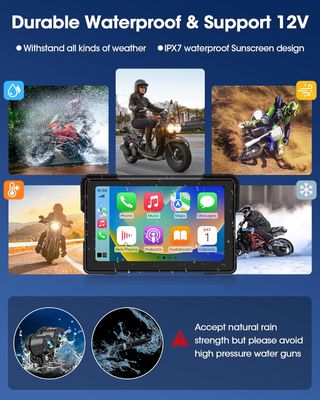 Pantalla 7 Carplay Moto Android Auto 4K