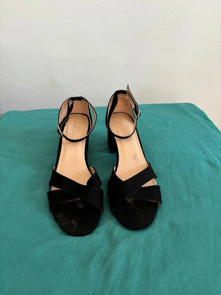 Sandalias de tacón negras