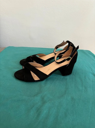 Sandalias de tacón negras