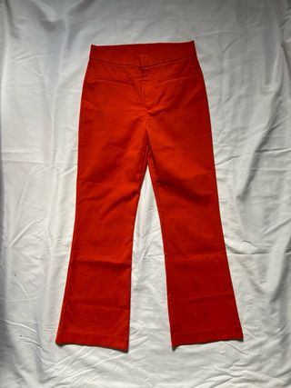 Pantalones de vestir rojos / naranjas con campana 