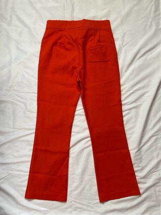 Pantalones de vestir rojos / naranjas con campana 