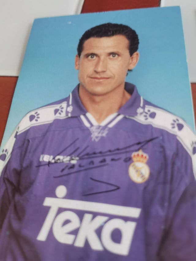 2 Tarjetas Vintage Real Madrid 1990 Firmadas