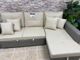 Sofá Cama Chaise Longue + 2 Puffs Nuevo