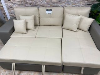 Sofá Cama Chaise Longue + 2 Puffs Nuevo