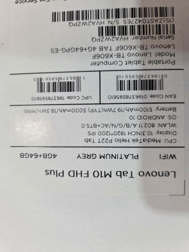 Lenovo Tab M10 FHD Plus gris