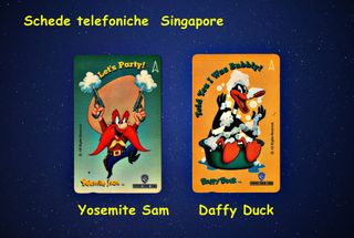 Schede telefoniche Singapore Yosemite Sam Daffy Du
