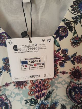 Vestido Desigual Talla 46 Multicolor